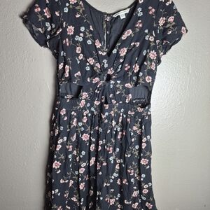 American Eagle 8Floral Black Dress